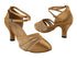 7892LEDSS Brown Satin & Flesh Mesh with 2.5" Low Heel (2899) in the photo