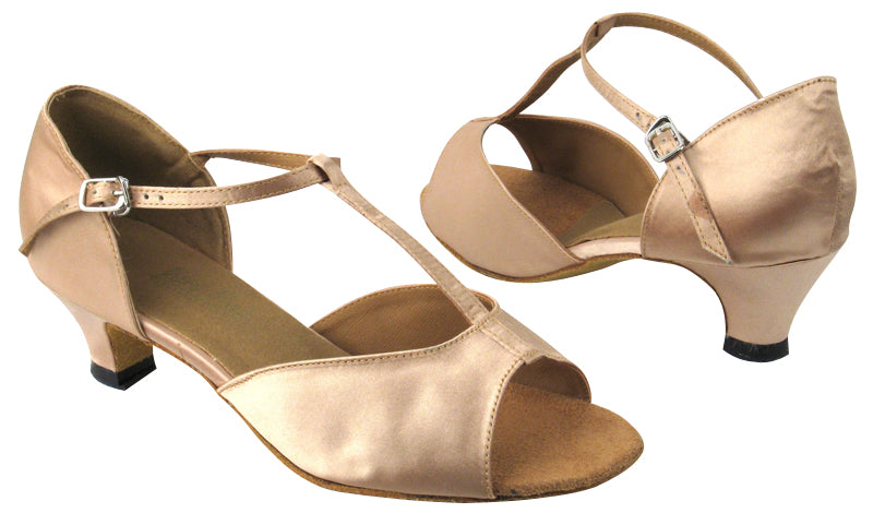 801 135 Light Brown Satin 1.5&quot; heel in the photo