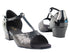 801 Black Sparkle with 1.5" Medium Heel in the photo