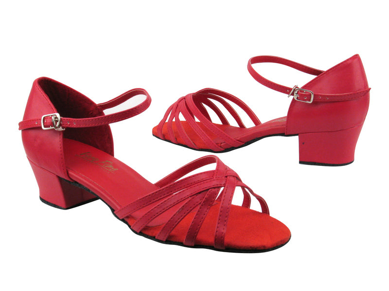 802 211 Red Leather with 1.5&quot; Medium Heel in the photo