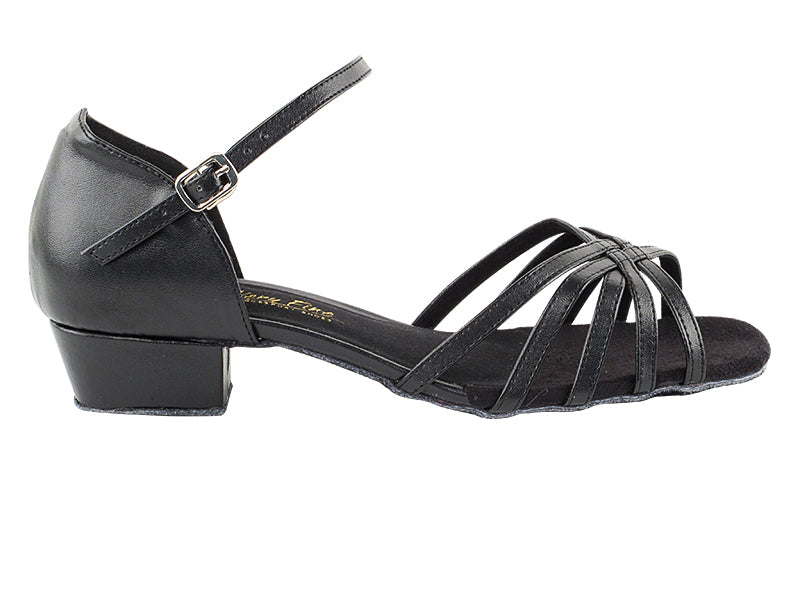 802FT Black Leather with 1&quot; Flat Heel in the photo