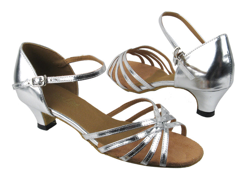 802 Silver Leather_1.3in 1.5&quot; heel in the photo