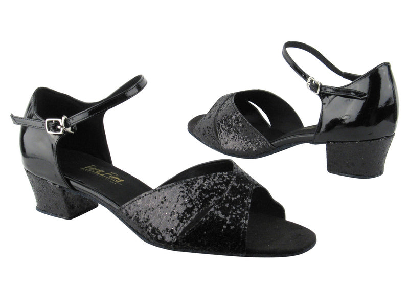 803 12 Black Sparkle_H_Black Patent with 1.5&quot; Medium Heel in the photo