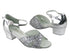 803 214 Silver Grey Wave Glitter_Silver Leather with 1.5" Medium Medium heel in the photo