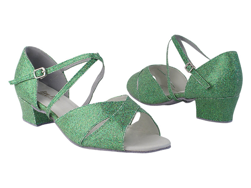 803_6029 279 Green Scale_X-Strap Arch with 1.5&quot; Medium Heel in the photo