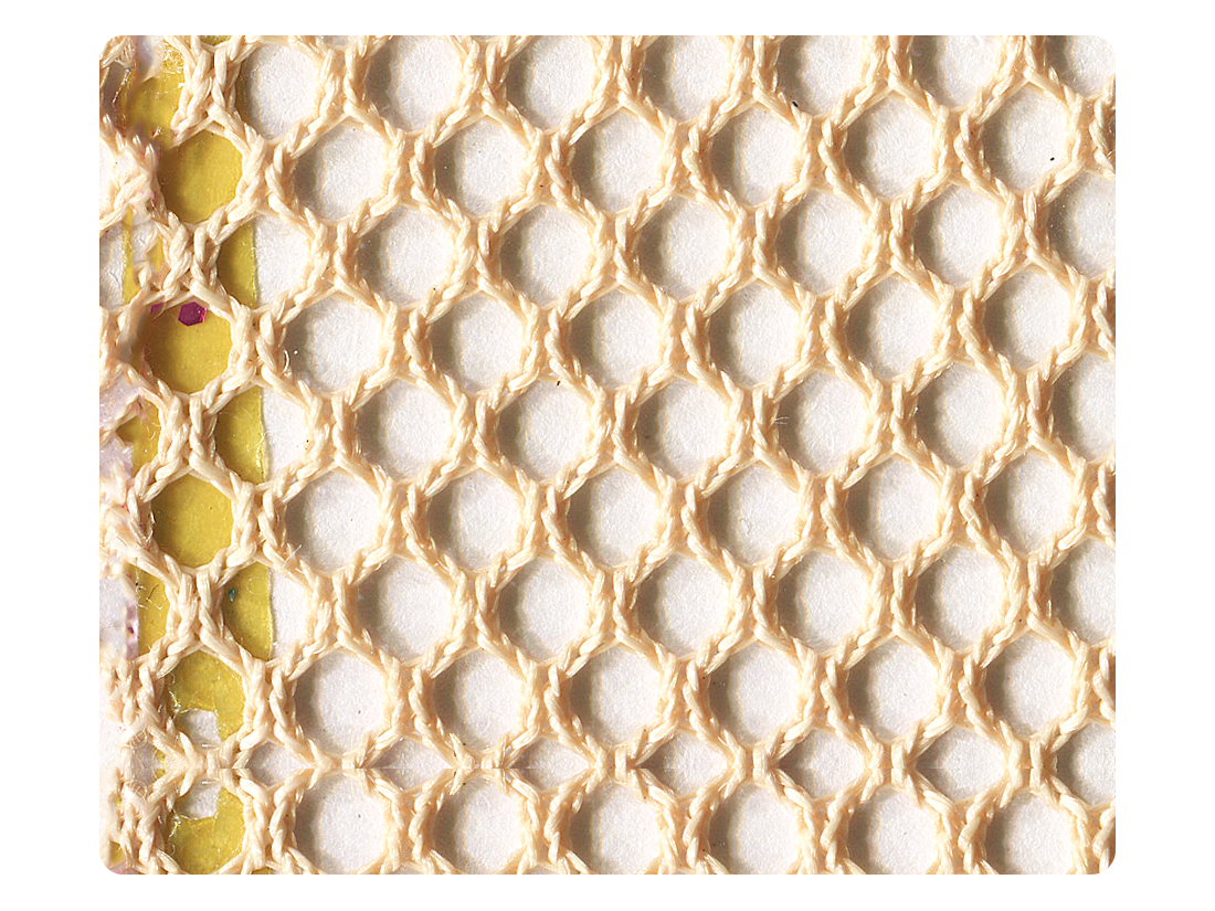 87 Brown Hexagonal Mesh Fabric Swatch