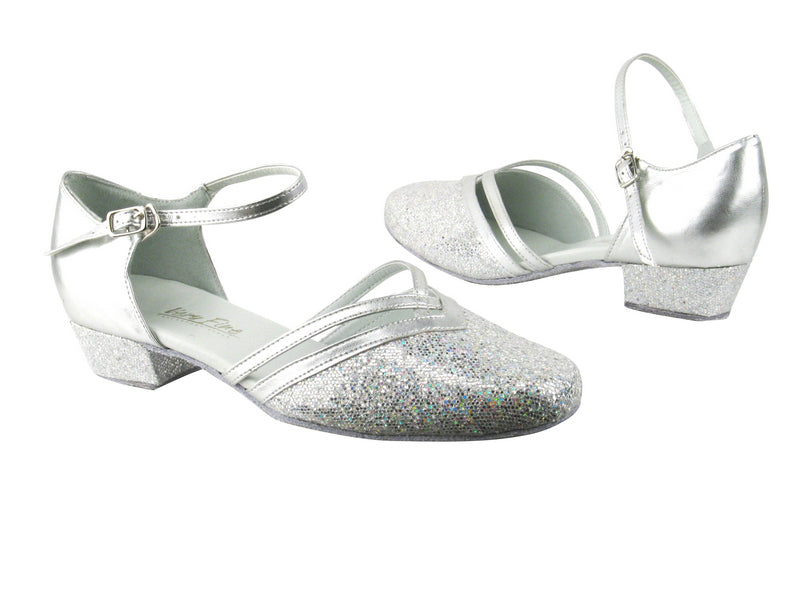 8881 107 Silver Scale_H_119 Silver Pu Trim_B with 1&quot; Women Heel in the photo