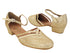 8881 125 Gold Stardust_125 Gold Stardust Trim with Women 1" Heel (8881) in the photo