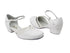 8881 139 White PU_183 White Stardust Trim with 1" Women Heel in the photo