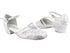 8881 141 White_151 Soft Silver PU Trim with 1" Women Heel in the photo