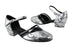 8881 250 Silver Snake_Black Patent Trim with 1" Women Heel in the photo
