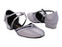 8881LEDSS 79 Grey Satin_4 Grey Stardust Trim_X-Strap Arch with 1" Heel (8881) in the photo