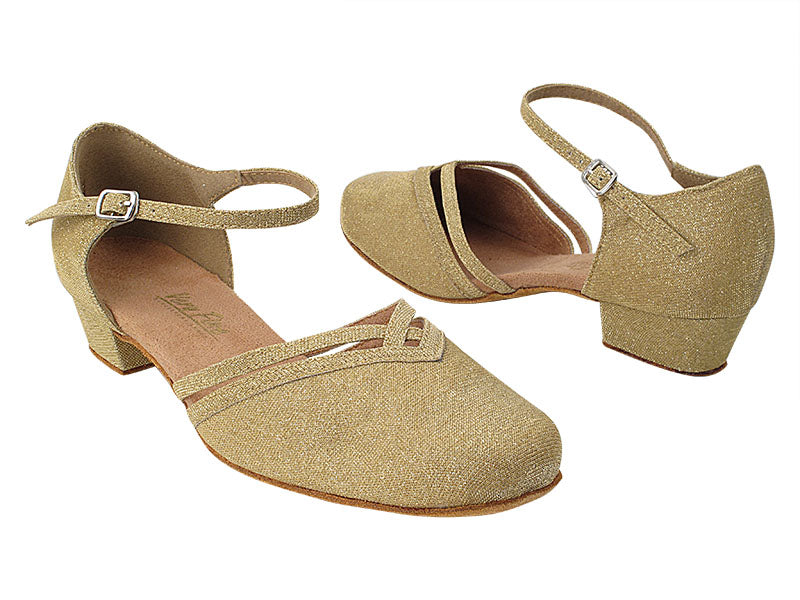 8881 106 Glitter Gold Satin_106 Glitter Gold Satin Trim with 1&quot; Heel in the photo