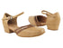 8881 157 Beige Brown_133 Coffee Brown Trim with 1" Women Heel in the photo