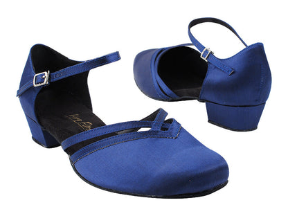 8881 301 Dark Blue Satin_Trim with 1&quot; Heel (8881) in the photo