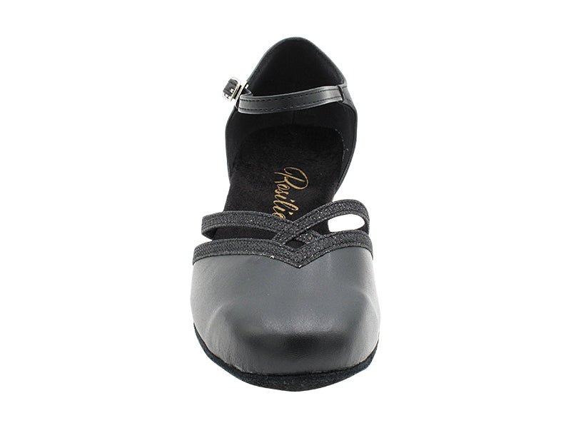 8881 Black Leather_273 Black Glitter Trim with 1&quot; Heel (8881) in the photo 