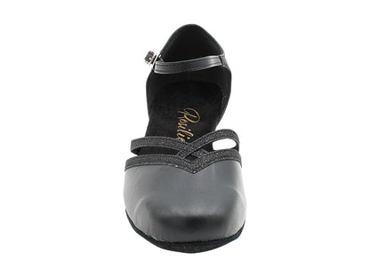 8881 Black Leather_273 Black Glitter Trim with 1&quot; Heel (8881) in the photo 