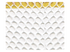 88 White Hexagonal Mesh Fabric Swatch