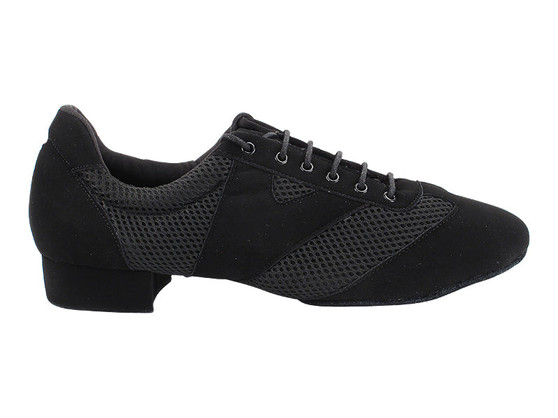 901LEDSS Black Nubuck &amp; Black Knit Mesh with 1.5&quot; Latin Heel in the photo