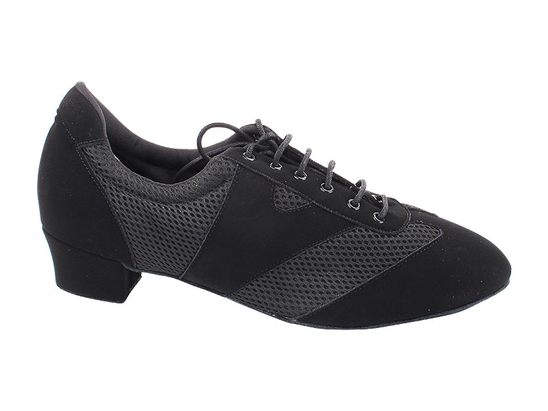 901LEDSS Black Nubuck &amp; Black Knit Mesh with 1.5&quot; Latin Heel in the photo