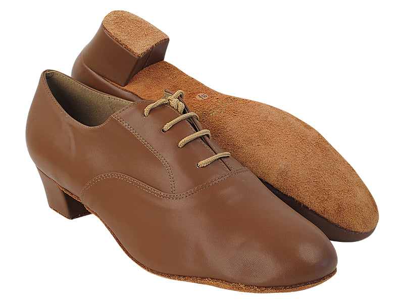 915108 133 Coffee Brown Leather with 1.5&quot; Latin Heel in the photo