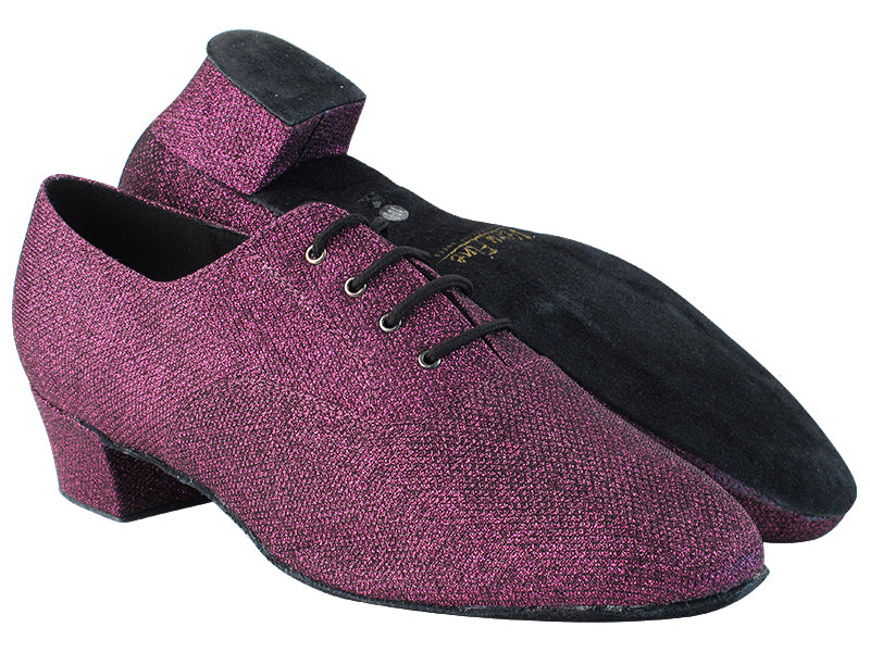 915108 274 Purple Glitter with 1.5&quot; Latin Heel in the photo