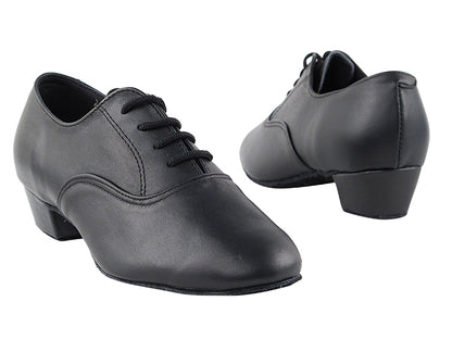 915108B Black Leather with 1.5" Latin heel in the photo