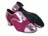 916102 150 Pueple PU_F_B_111 Purple Satin_M_Latin Heel with 1.5" Latin Heel in the photo