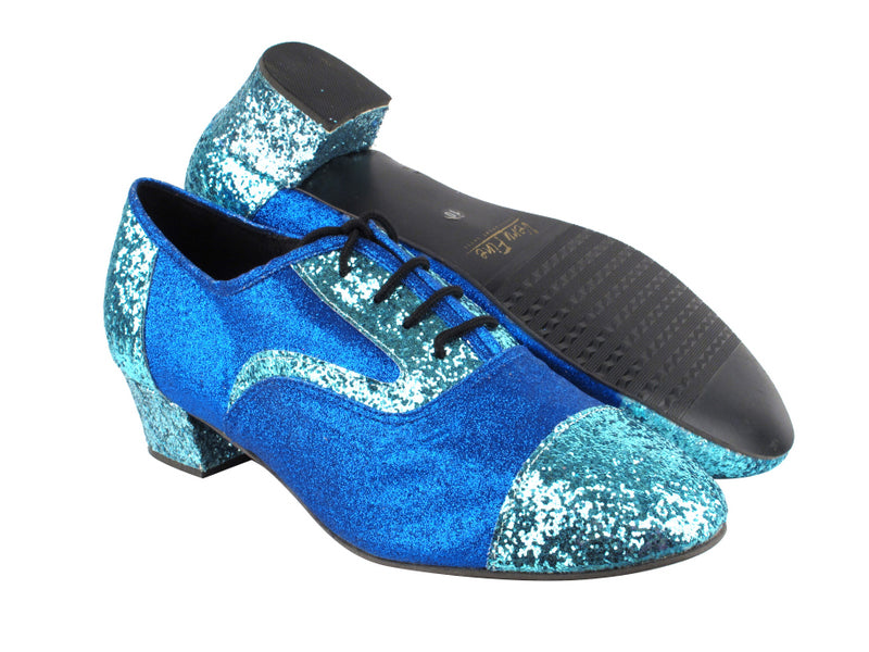 916102 188 Light Blue Sparkle_F_B_234 Blue Stardust_M_Tree Gum Sole 1.5&quot; heel in the photo