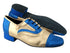 916102 234 Blue Stardust_57 Light Gold Leather with 1" Standard heel in the photo