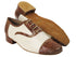 916102 304 Brown Snake_F_B_15 Creamy White Leather_M with 1" Standard Heel in the photo