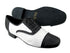 916102 Black Leather_White Leather with 1" Standard heel in the photo