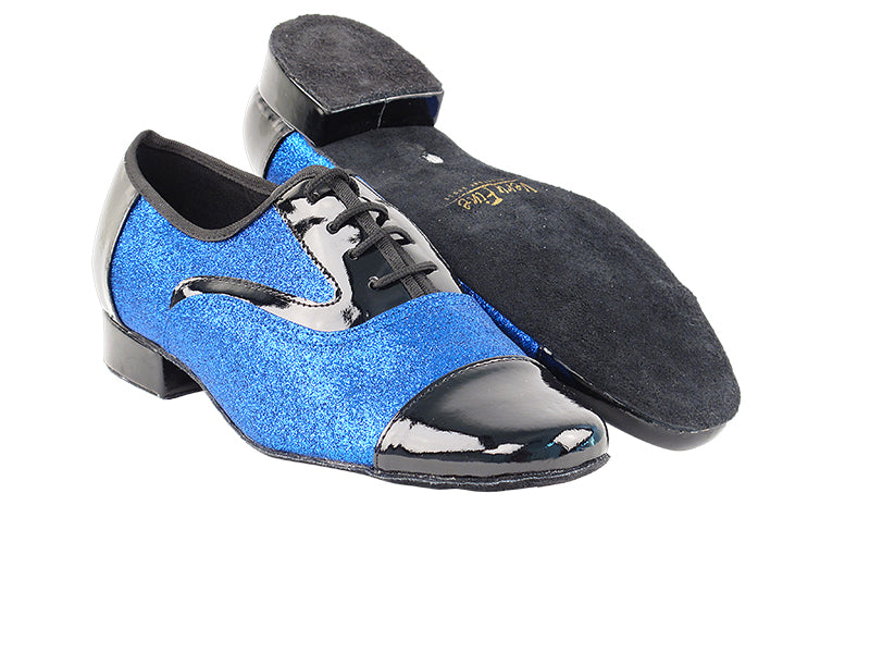 916102 Black Patent_F_B_234 Blue Stardust_M with 1&quot; Heel in the photo