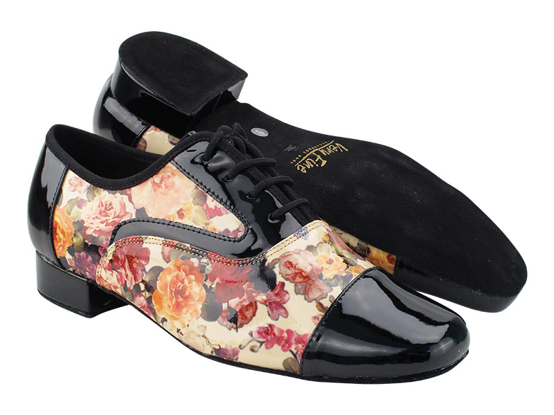 916102 Black Patent_F_B_287 Flower PU_M with Men 1&quot; Standard Heel (2002) in the photo