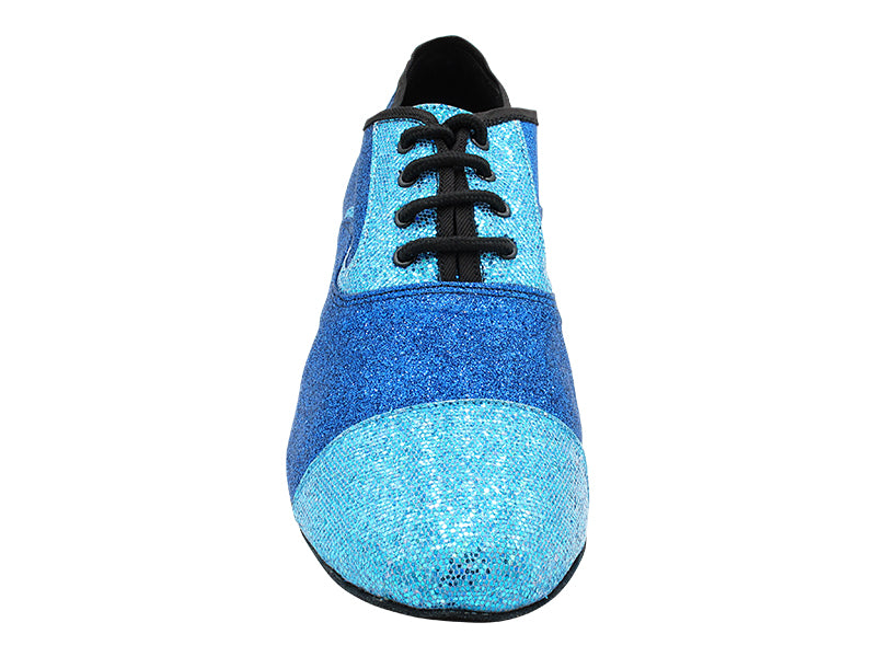 916102LEDSS 96 Blue Scale_F_B_Blue Stardus with Men 1.5&quot; Latin Heel in the photo