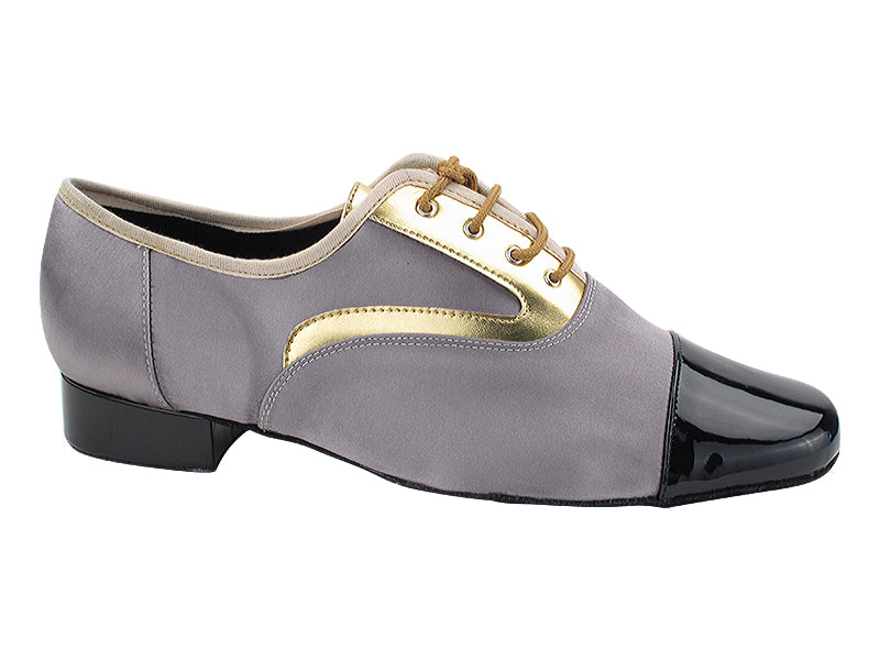 916102 Black Patent_F_H_263 Grey Satin_B_M_62 Gold Pu_L with Men 1&quot; Standard Heel (2002) in the photo