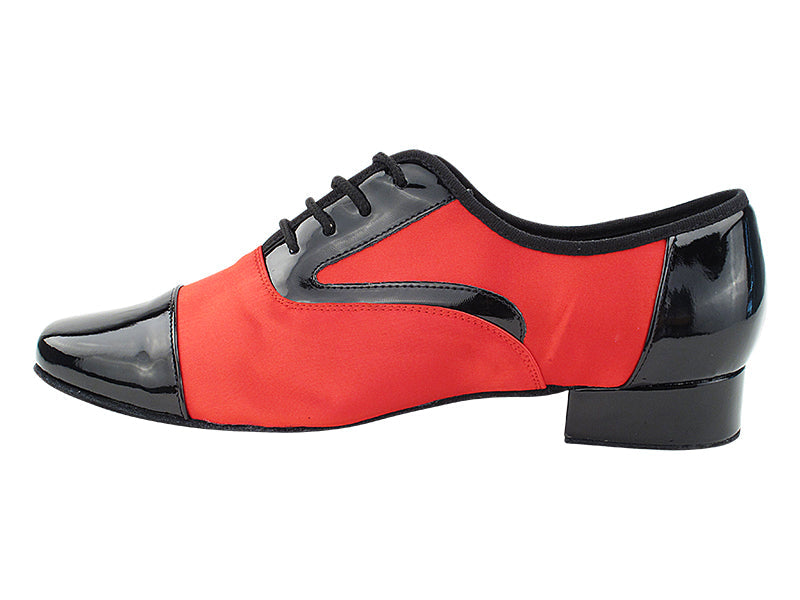 916102 Black Patent &amp; Red Satin with Men 1&quot; Standard Heel (2002) in the photo