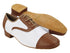 916103 Coffee Brown Leather_F_B_White Leather_M with 1" Standard Heel (2002) in the photo