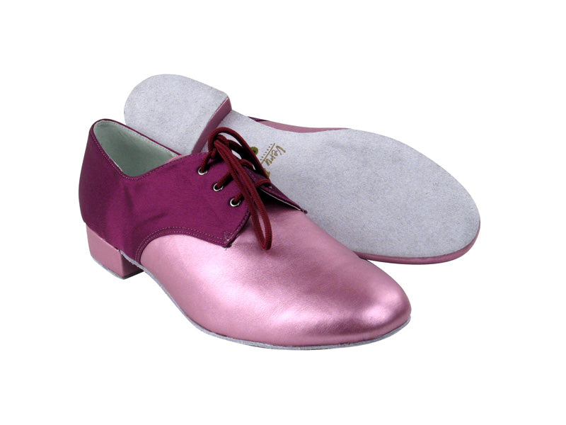 916103 161 Soft Purple PU &amp; 111 Purple Satin with 1&quot; Heel in the photo