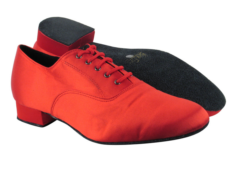 919101 112 Red Satin with 1&quot; Standard heel in the photo