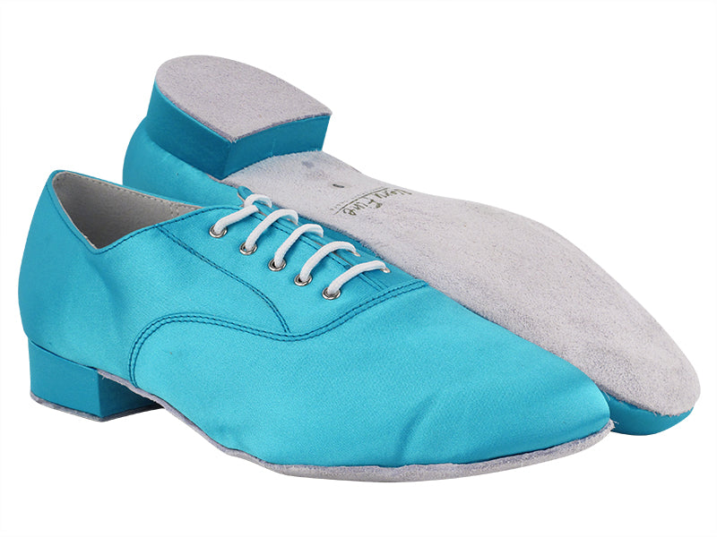 919101 230 Light Blue Satin with 1&quot; Heel in the photo