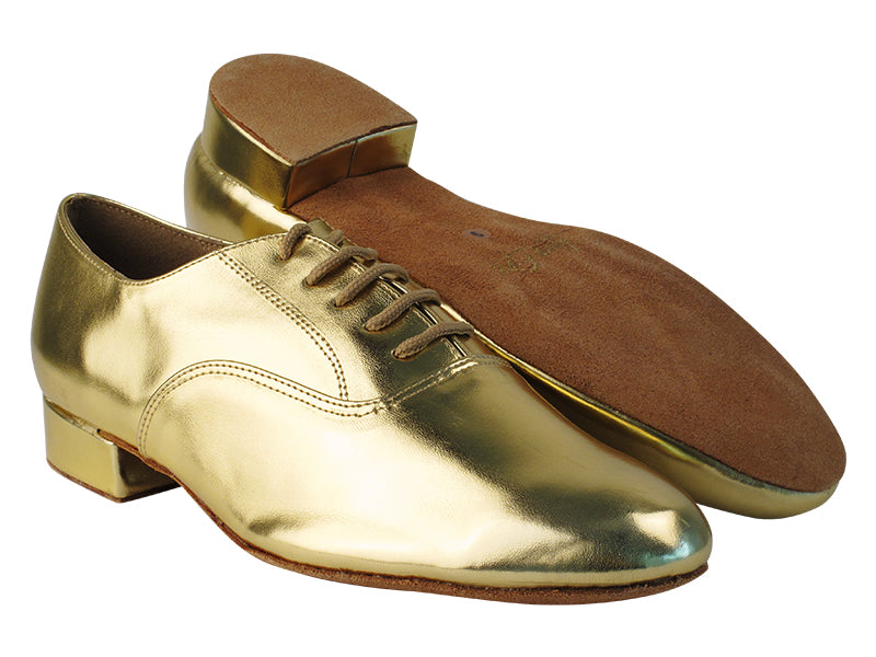 919101 62 Gold PU with 1&quot; Standard Heel in the photo