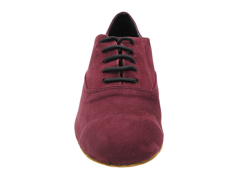 919101LEDSS Burgundy Lamb Suede Leather with 1&quot; standard heel in the photo