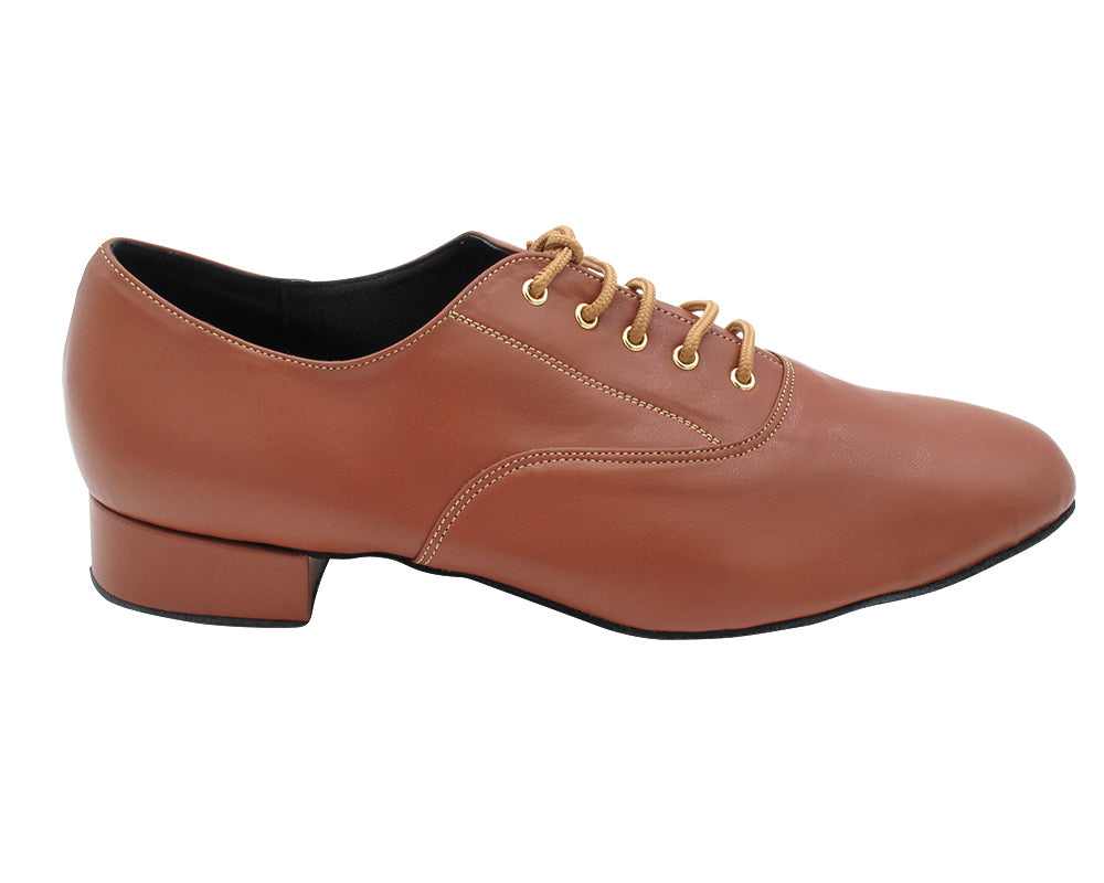 919101LEDSS Coffee Brown Leather with Black Outsole with 1" heel in the photo