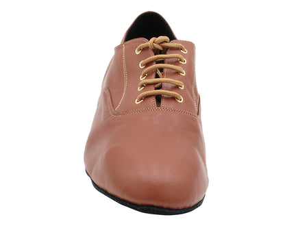 919101LEDSS Coffee Brown Leather with Black Outsole with 1" heel in the photo