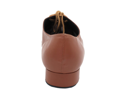 919101LEDSS Coffee Brown Leather with Black Outsole with 1" heel in the photo