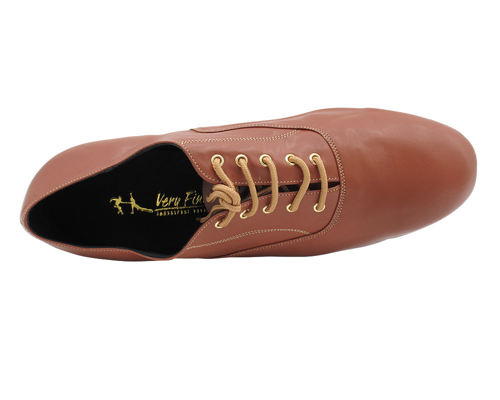 919101LEDSS Coffee Brown Leather with Black Outsole with 1" heel in the photo