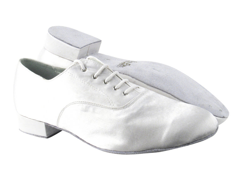 919101 White Satin_White Sole with 1&quot; Standard heel in the photo