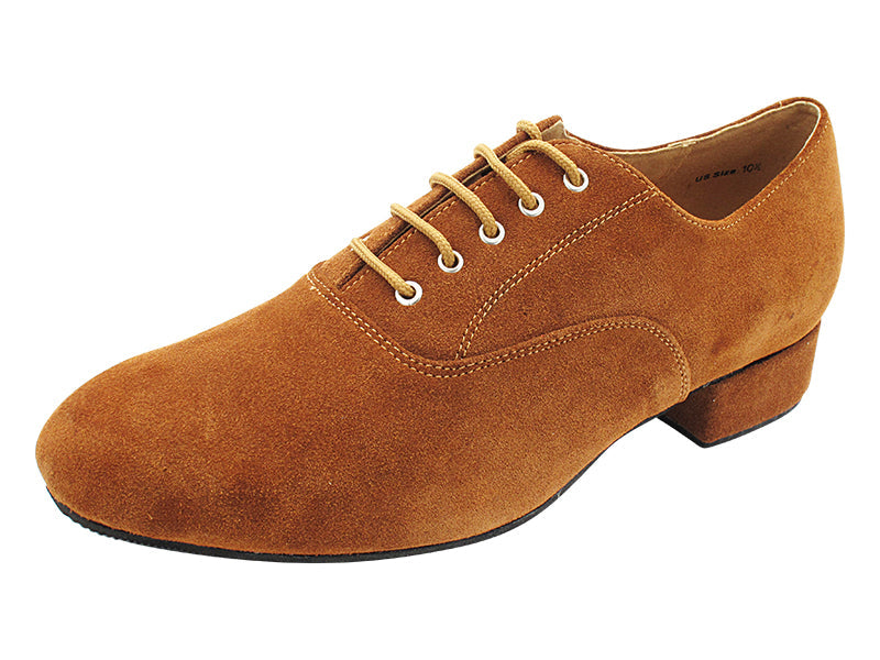 919101 265 Dark Brown Suede with gum rubber sole 1&quot; Standard Heel in the photo