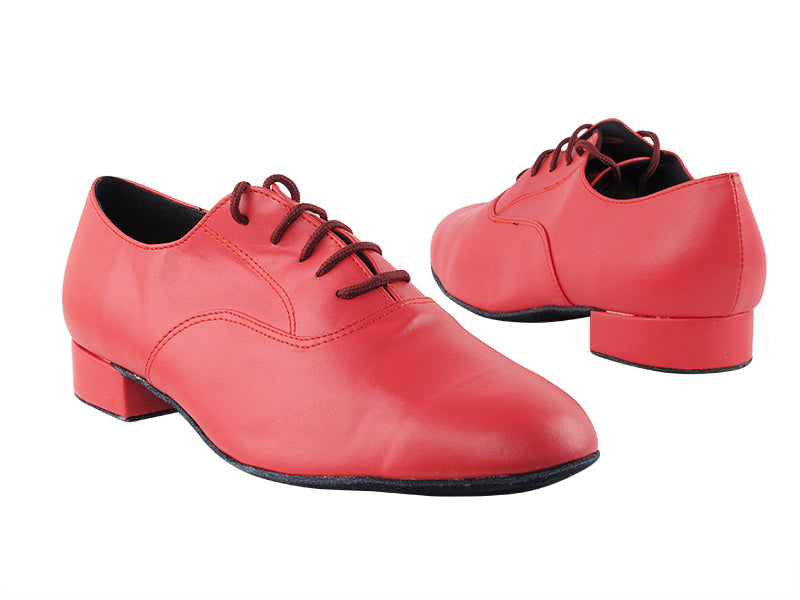 919101 266 Red Leather with 1&quot; Standard Heel in the photo